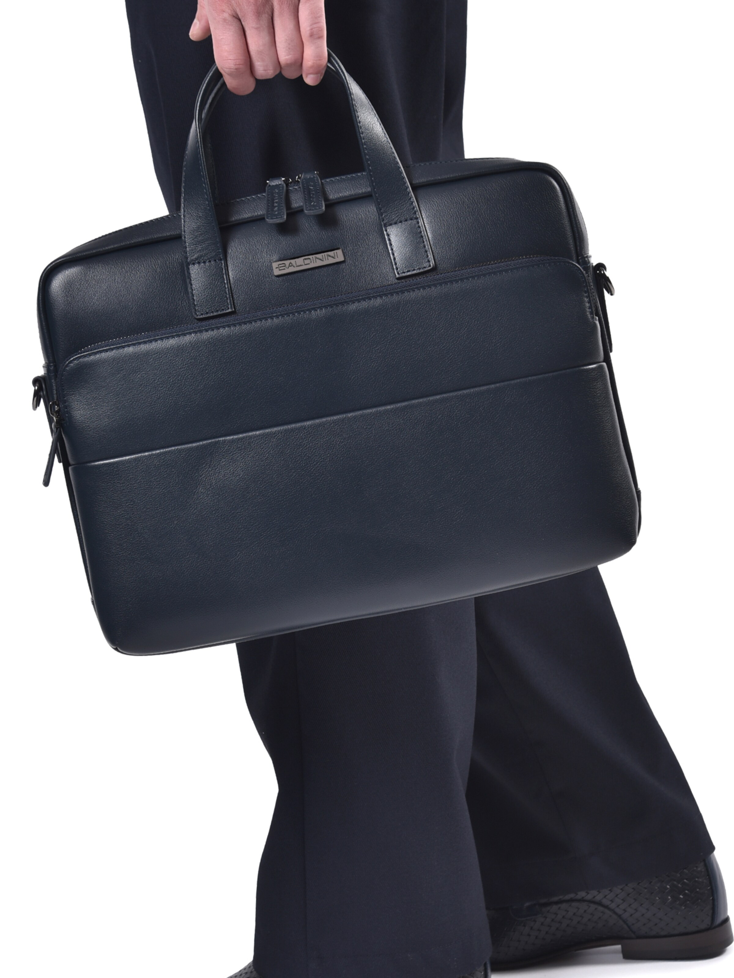BALDININI Document bag in Blue: front