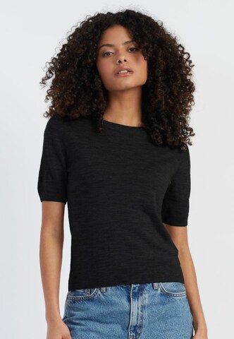 Chinti & Parker Trui 'Pure Merino' in Zwart: voorkant