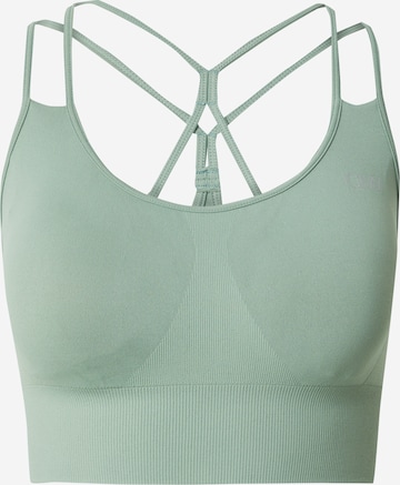Bustier Soutien-gorge de sport 'Define' ICANIWILL en vert : devant