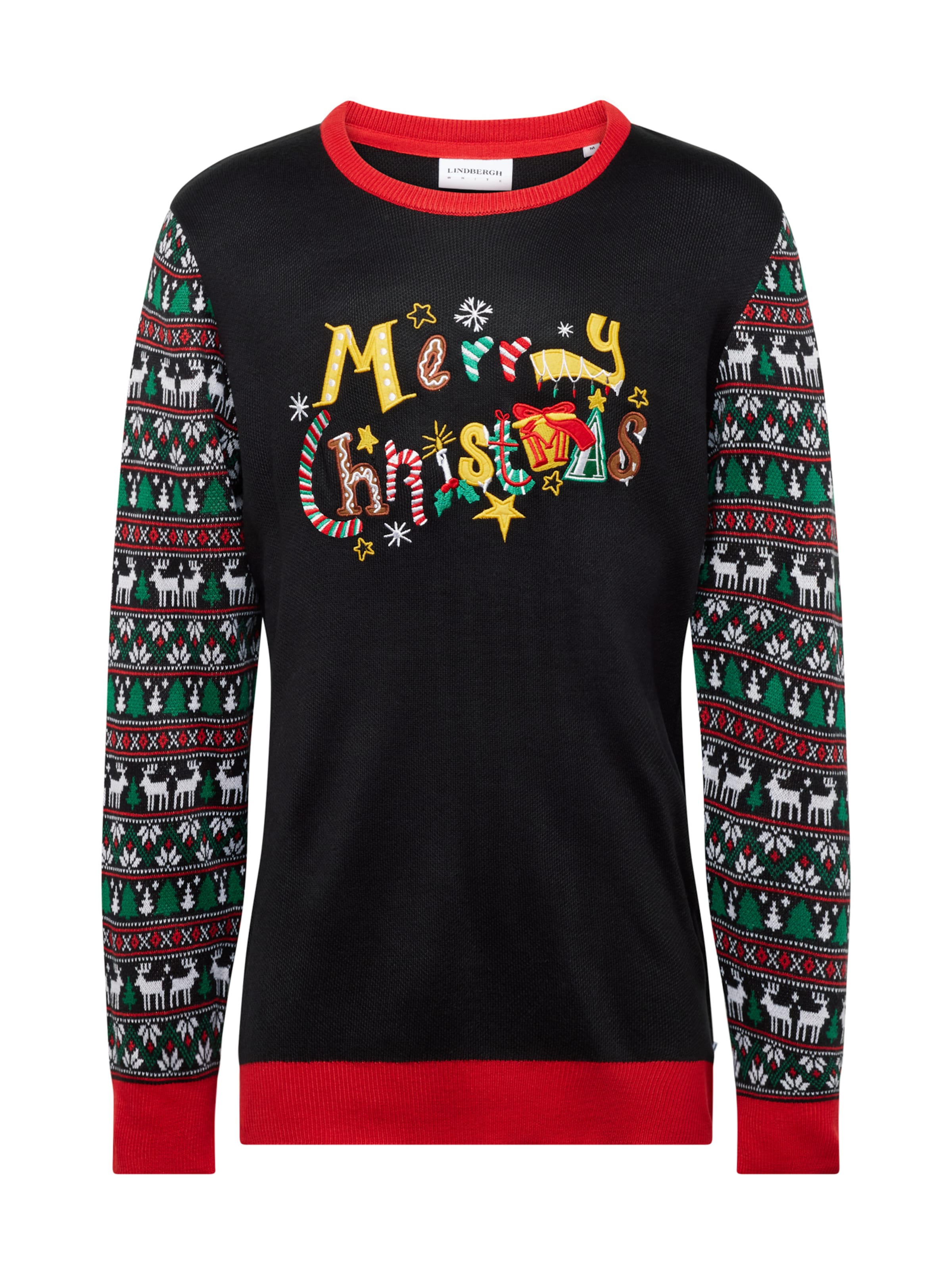 Pull-over 'Xmas' Lindbergh en noir : devant