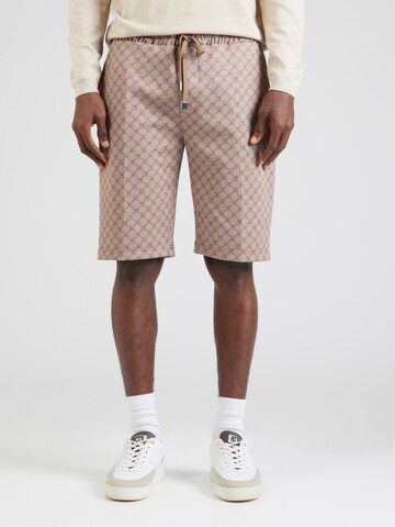 JOOP! - Loosefit Pantalón de pinzas 'Basil' en marrón: frente