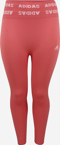 ADIDAS SPORTSWEAR Скинни Спортивные штаны в Ярко-розовый: спереди