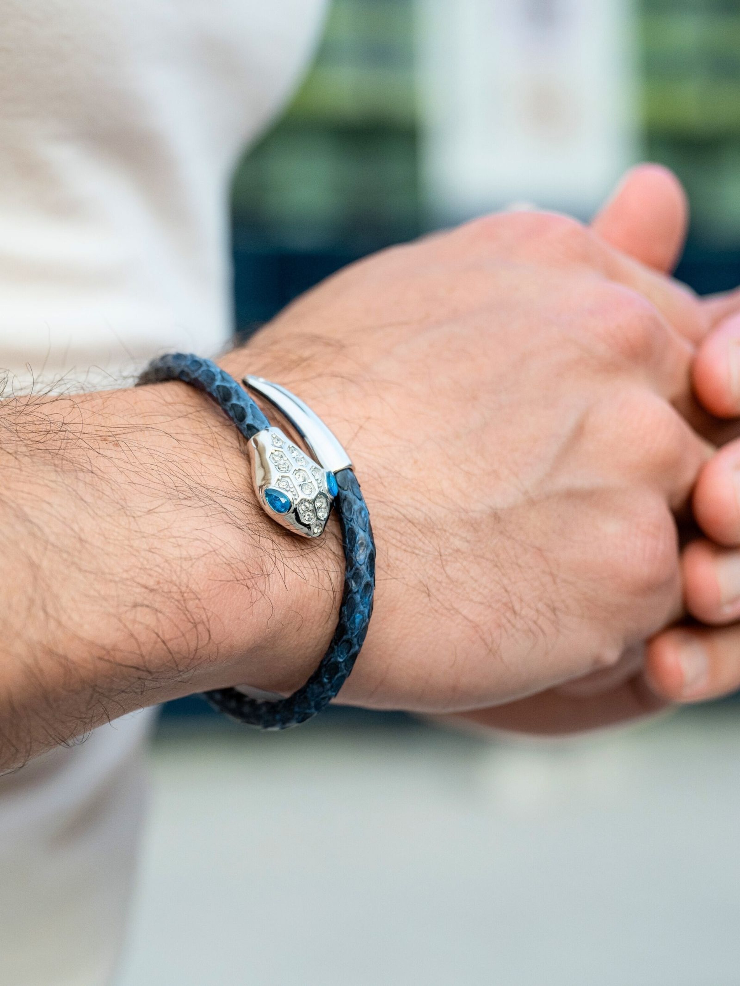 GT Collection Bracelet 'Snake Head' in Blue