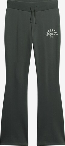 Superdry Flared Broek 'Essential' in Groen: voorkant