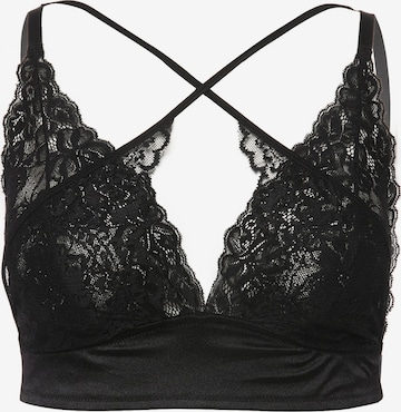 Ulla Popken Bustier BH in Zwart: voorkant