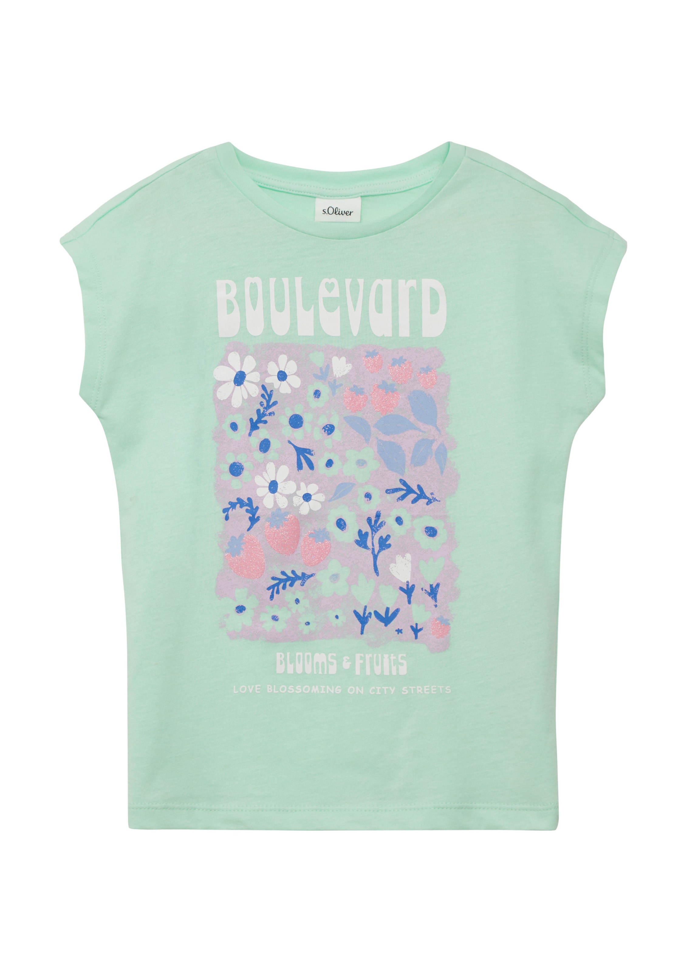 s.Oliver Μπλουζάκι σε πράσινο: μπροστά