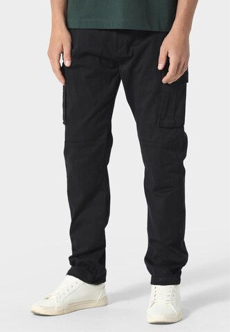883Police Regular Cargo Pants 'Newton' in Black: front