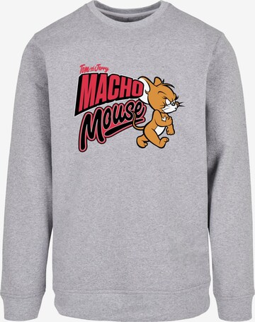 ABSOLUTE CULT Sweatshirt 'Tom and Jerry - Macho Mouse' in Grey: front