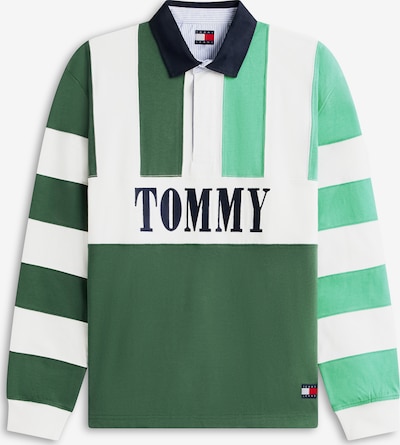 Marškinėliai 'ARCHIVE' iš Tommy Jeans, spalva – tamsiai mėlyna / šviesiai žalia / tamsiai žalia / balta, Prekių apžvalga