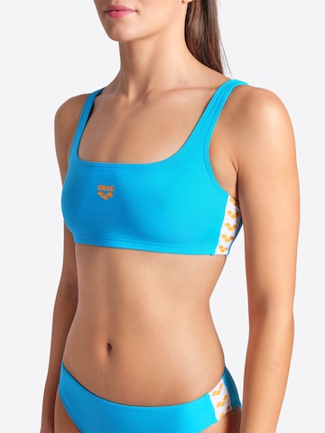 ARENA Bustier Sportbikini 'Icons' in Blau