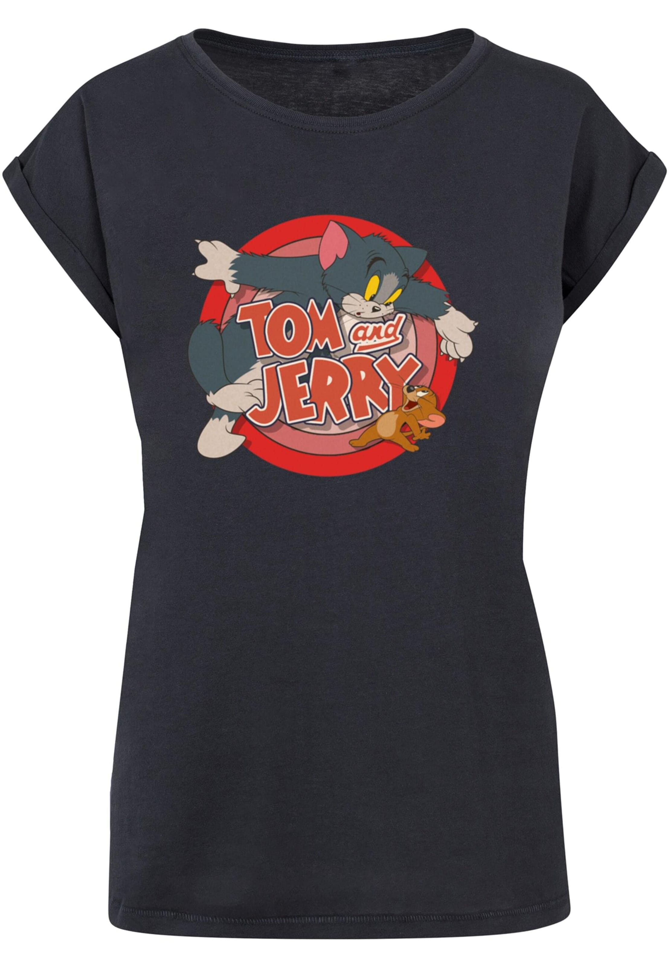 ABSOLUTE CULT T-Shirt 'Tom And Jerry - Classic Catch' in Blau: Vorderseite