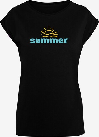 Merchcode T-Shirt 'Summer - Sun' in Schwarz: predná strana