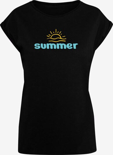 Merchcode T-shirt 'Summer - Sun' en bleu ciel / jaune / noir, Vue avec produit
