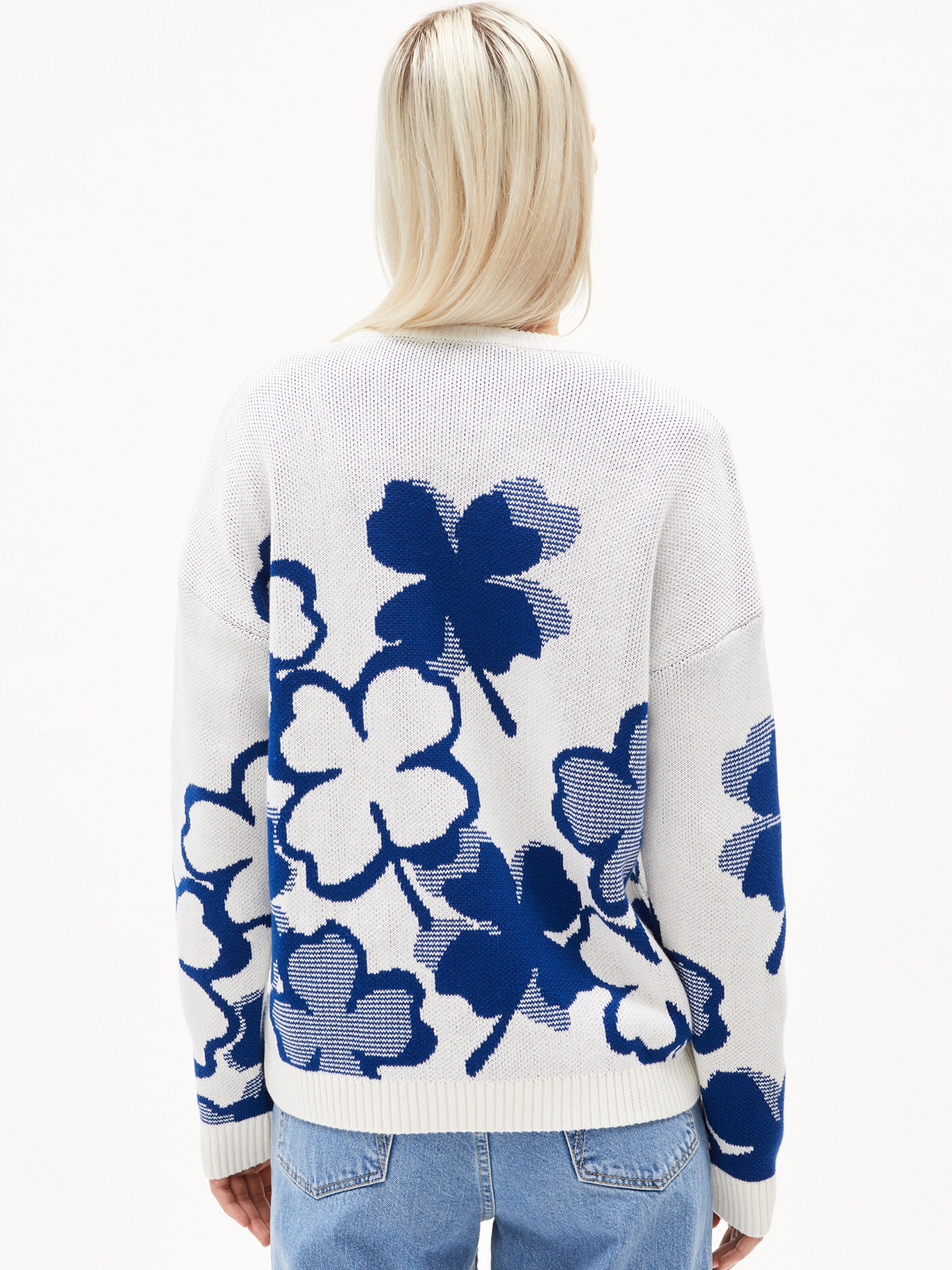 ARMEDANGELS Strickpullover ' OLESSYAA CLOVER ' in Blau