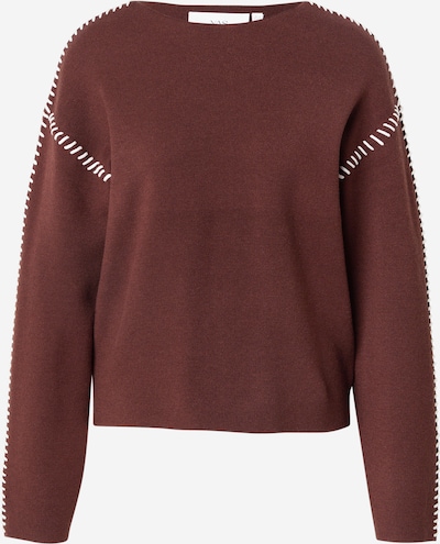 YAS Свитер 'YASSTITCHA' в Цвет экрю / Коричневый, Обзор товара