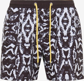 Carlo Colucci Board Shorts ' Cristofoletti ' in Black: front