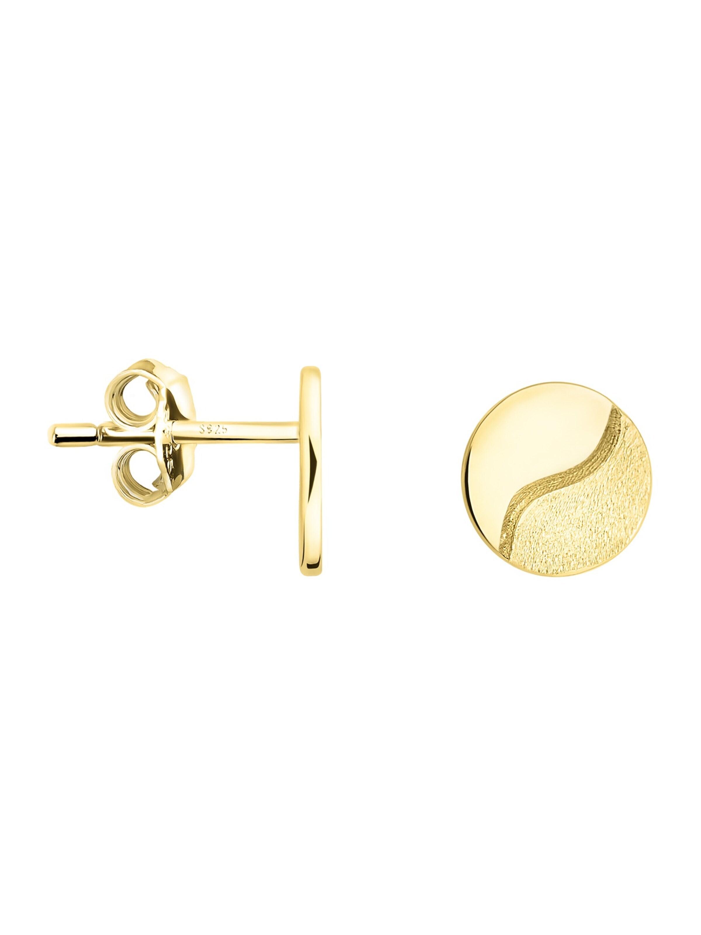 Sofia Milani Earrings 'Brushed Yin Yang' in Gold: front