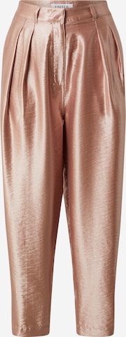 EDITED - Tapered Calças com pregas 'Rea shine' em rosa: frente