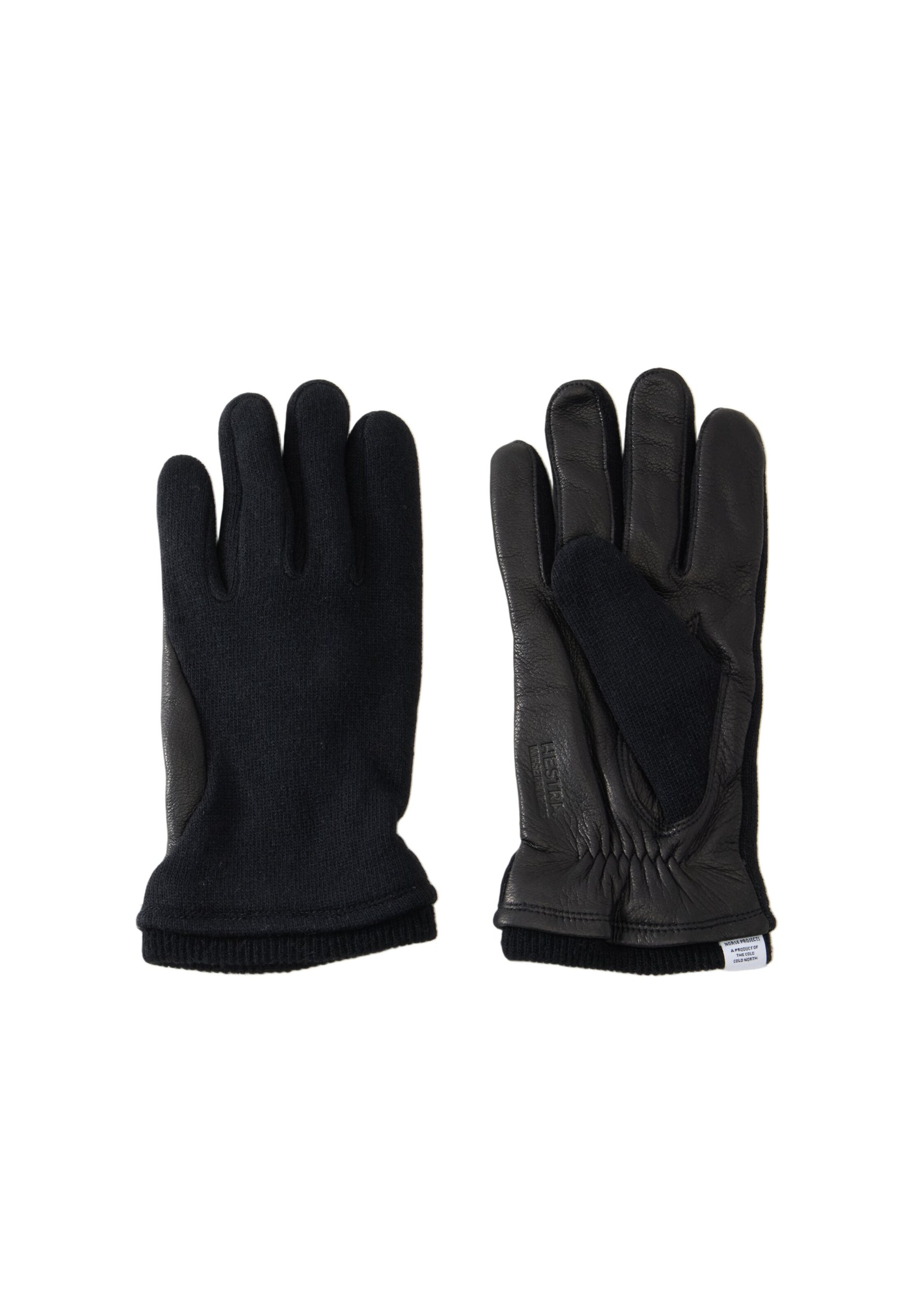 NORSE PROJECTS - Guantes con dedos 'Norse x Hestra Svante' en negro: frente
