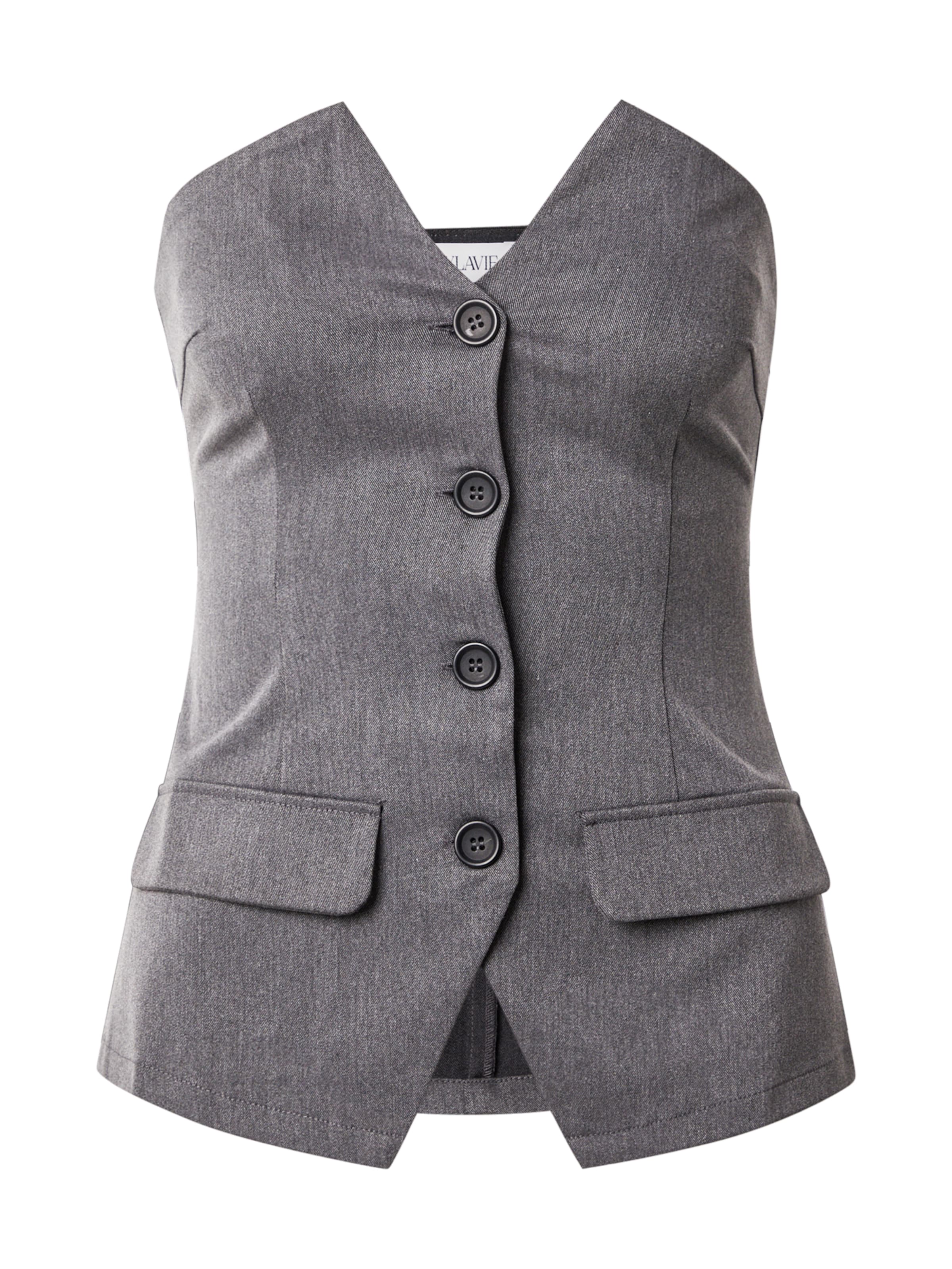 MYLAVIE by Sarah Harrison Топ в Серый: спереди