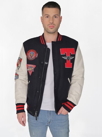 TOP GUN Between-Season Jacket ' TG22015 ' in Blue: front