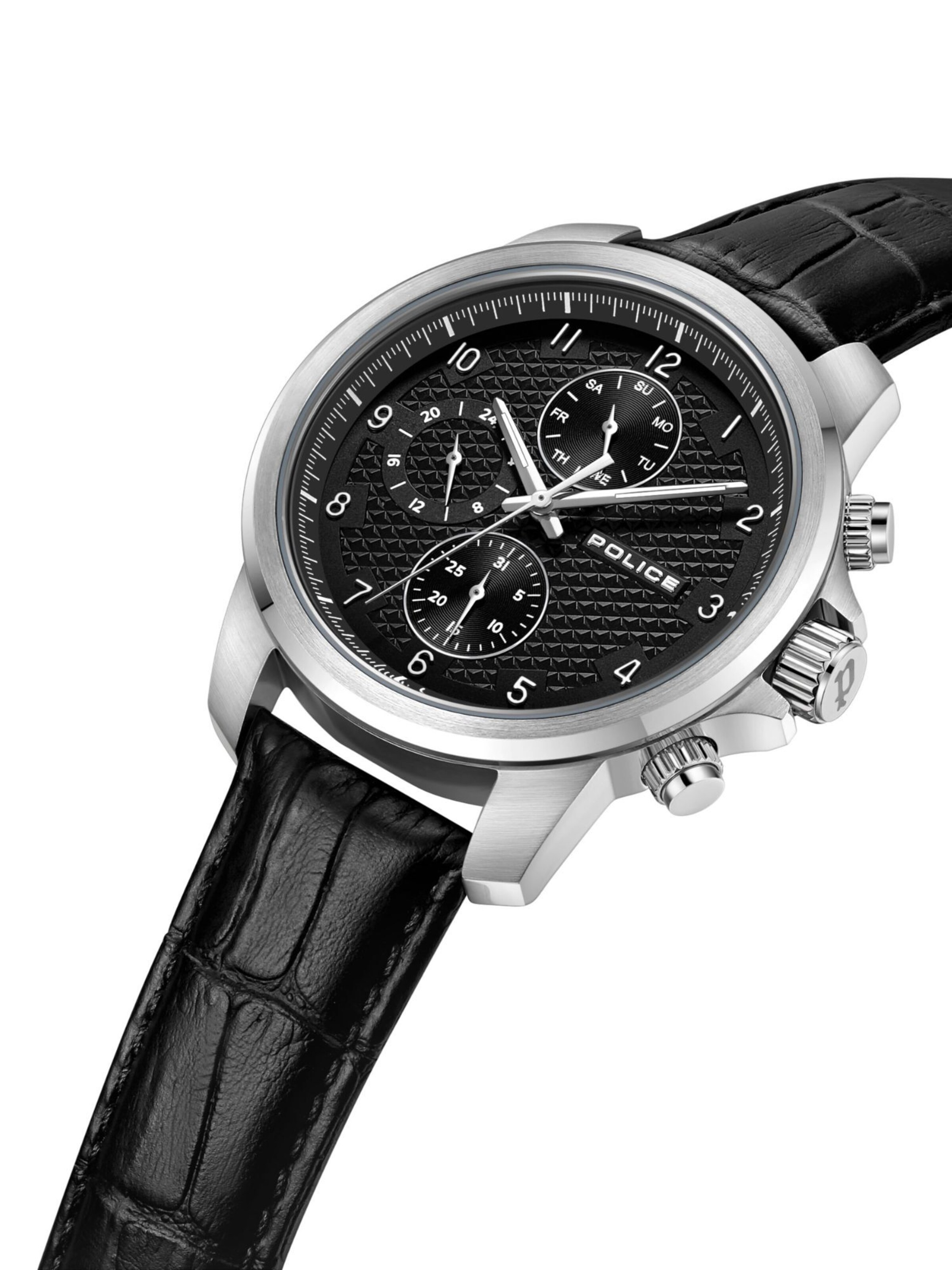 POLICE Uhr 'Mensor' in Schwarz