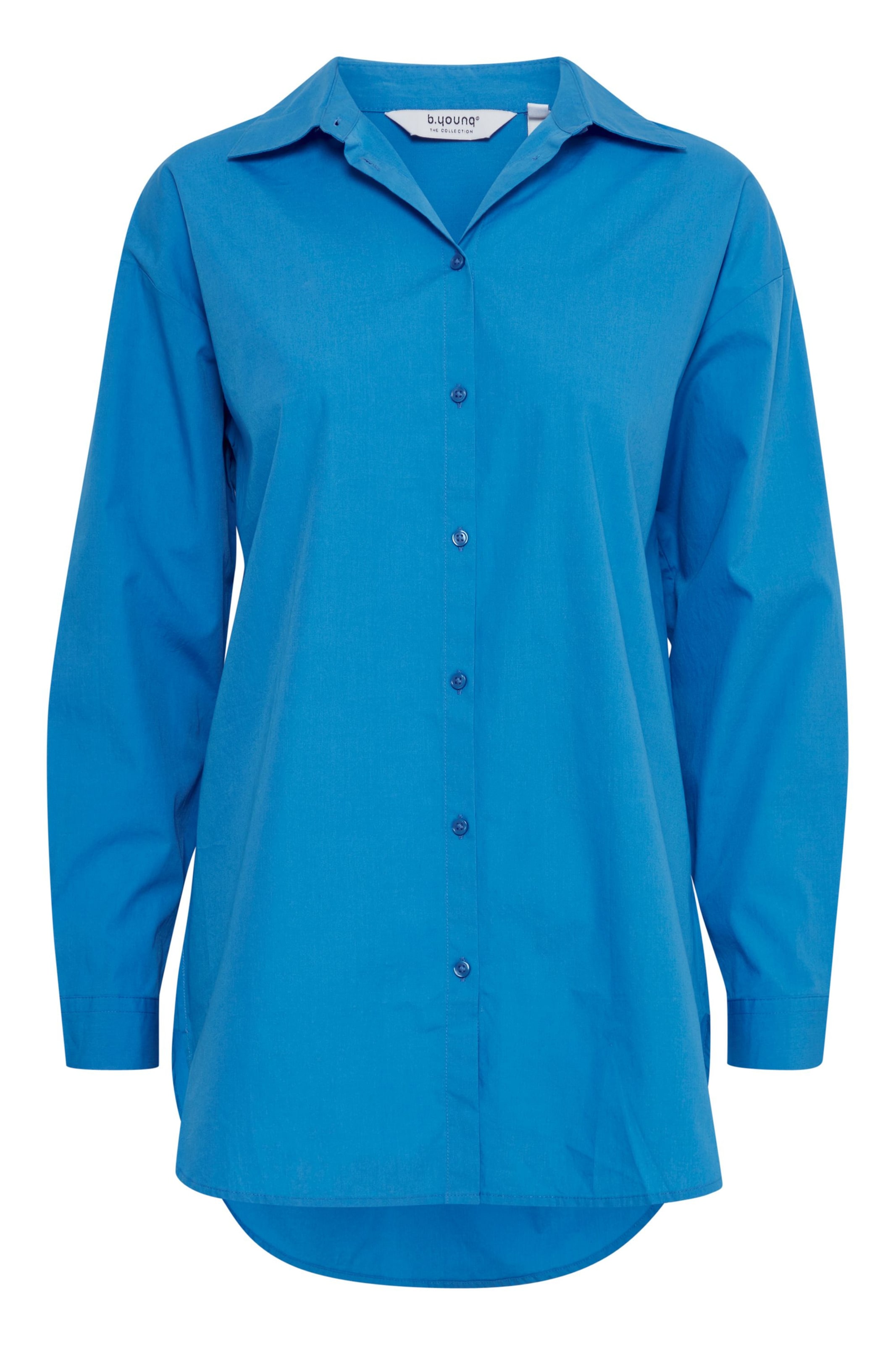b.young Bluse 'Gamze' in Blau: Vorderseite