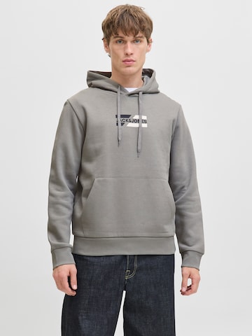 JACK & JONES - Sudadera 'JJECorp' en gris: frente