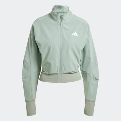 ADIDAS PERFORMANCE Veste de sport 'D4T' en vert pastel / blanc, Vue avec produit