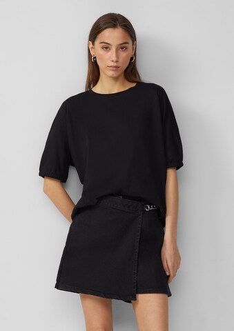 QS T-Shirt in Schwarz: Vorderseite