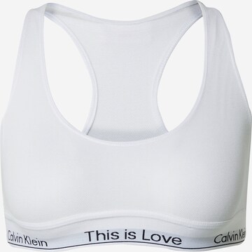 Calvin Klein Underwear Bralette Bra in White: front