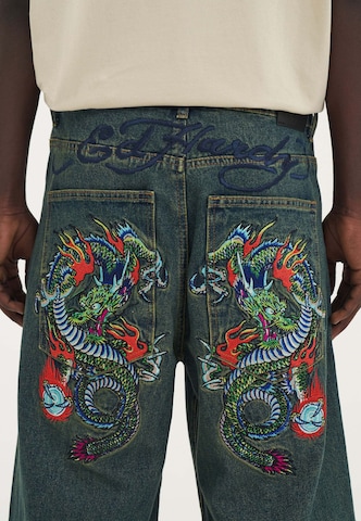 Ed HardyLoosefit Traperice 'Fireball Dragon' - zelena boja