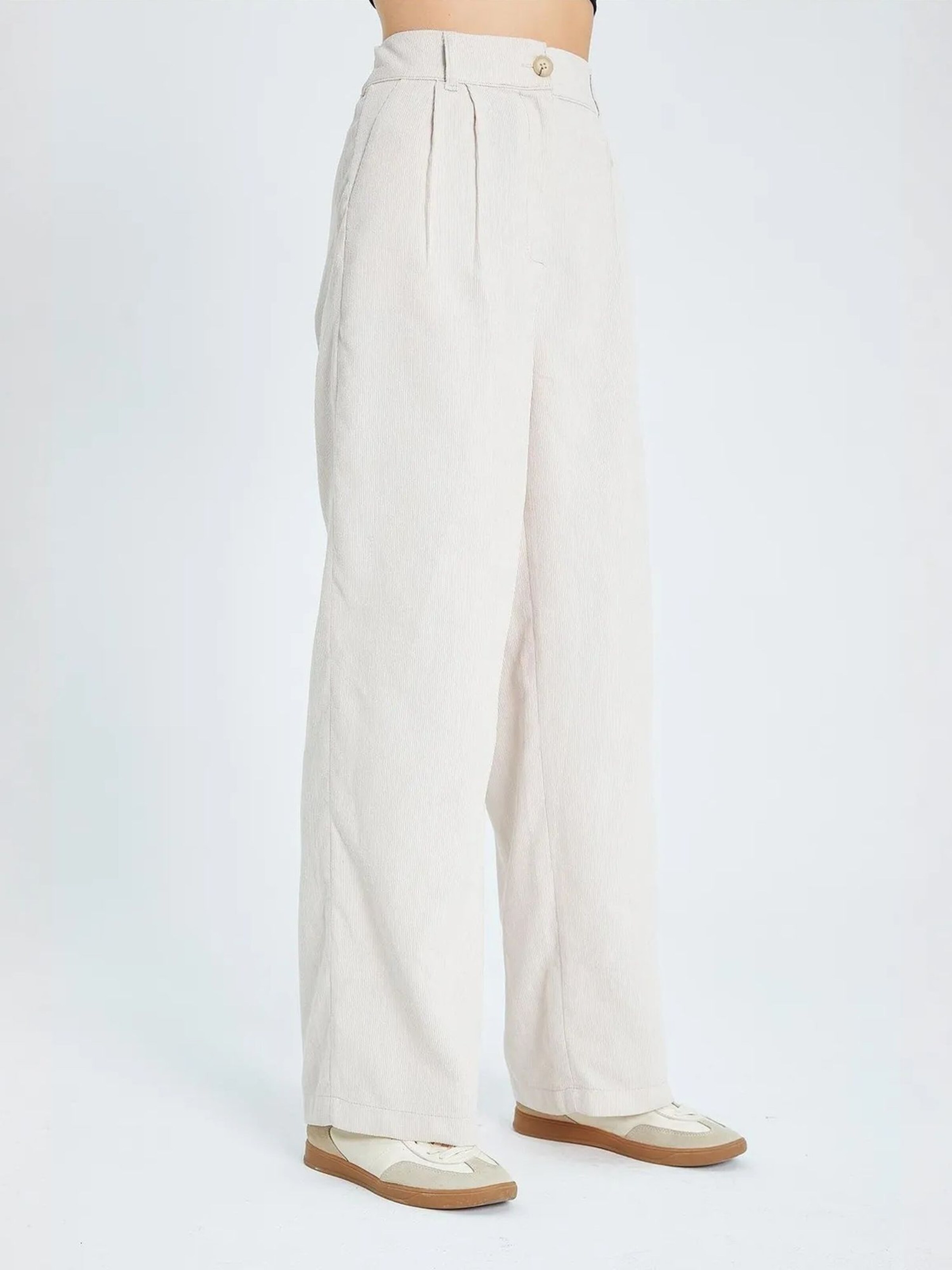 MixRay Wide Leg Hose in Weiß: Vorderseite