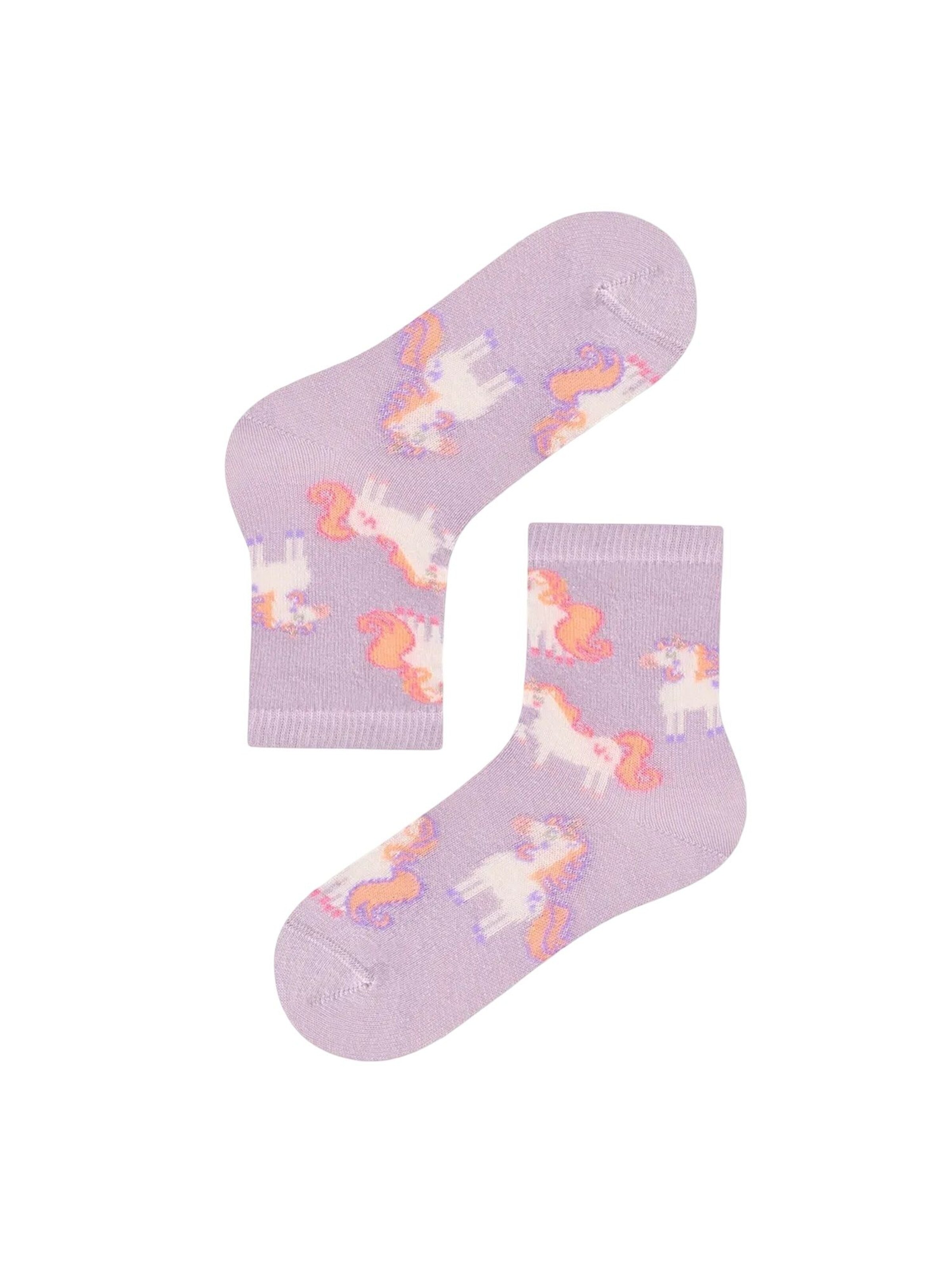 Penti Sokken 'PENTI Mädchen Unicorn Carousel Baumwoll-Doppel-Sneakersocken' in Gemengde kleuren