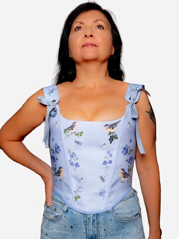 Corsetto 'Songbird Bloom' di VIADALINNO in blu