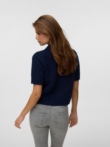 VERO MODA Gebreid vest 'VMElly' in Blauw