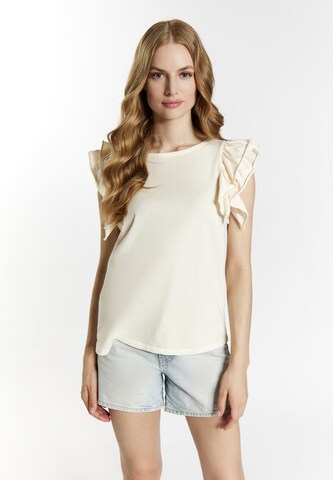 T-shirt DreiMaster Vintage en blanc : devant