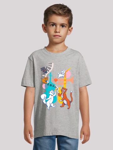 F4NT4STIC Shirt 'Disney Aristocats Dancing' in Grey: front