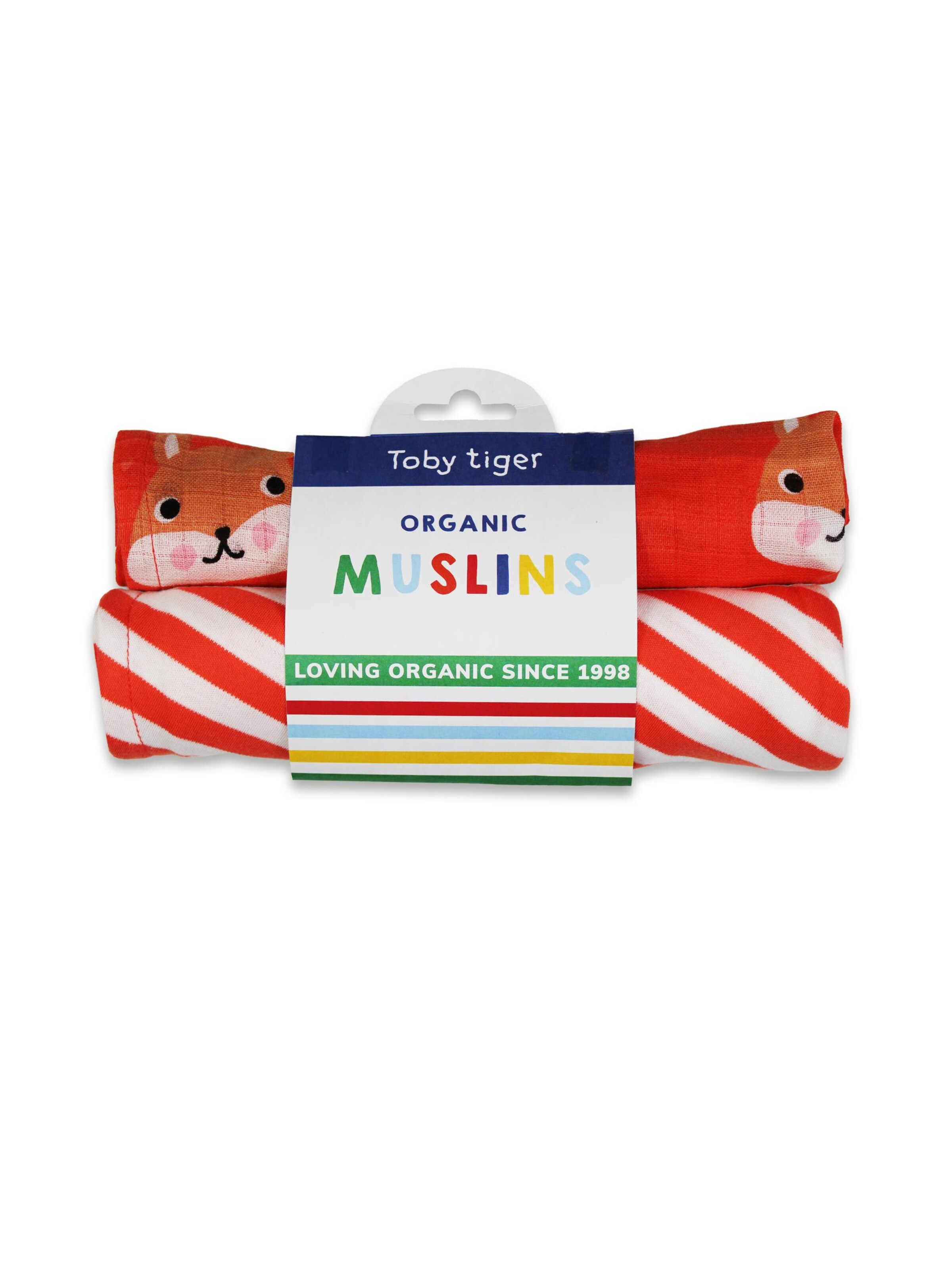 Toby Tiger Bib '2-er Pack Eichhörnchen' in Orange