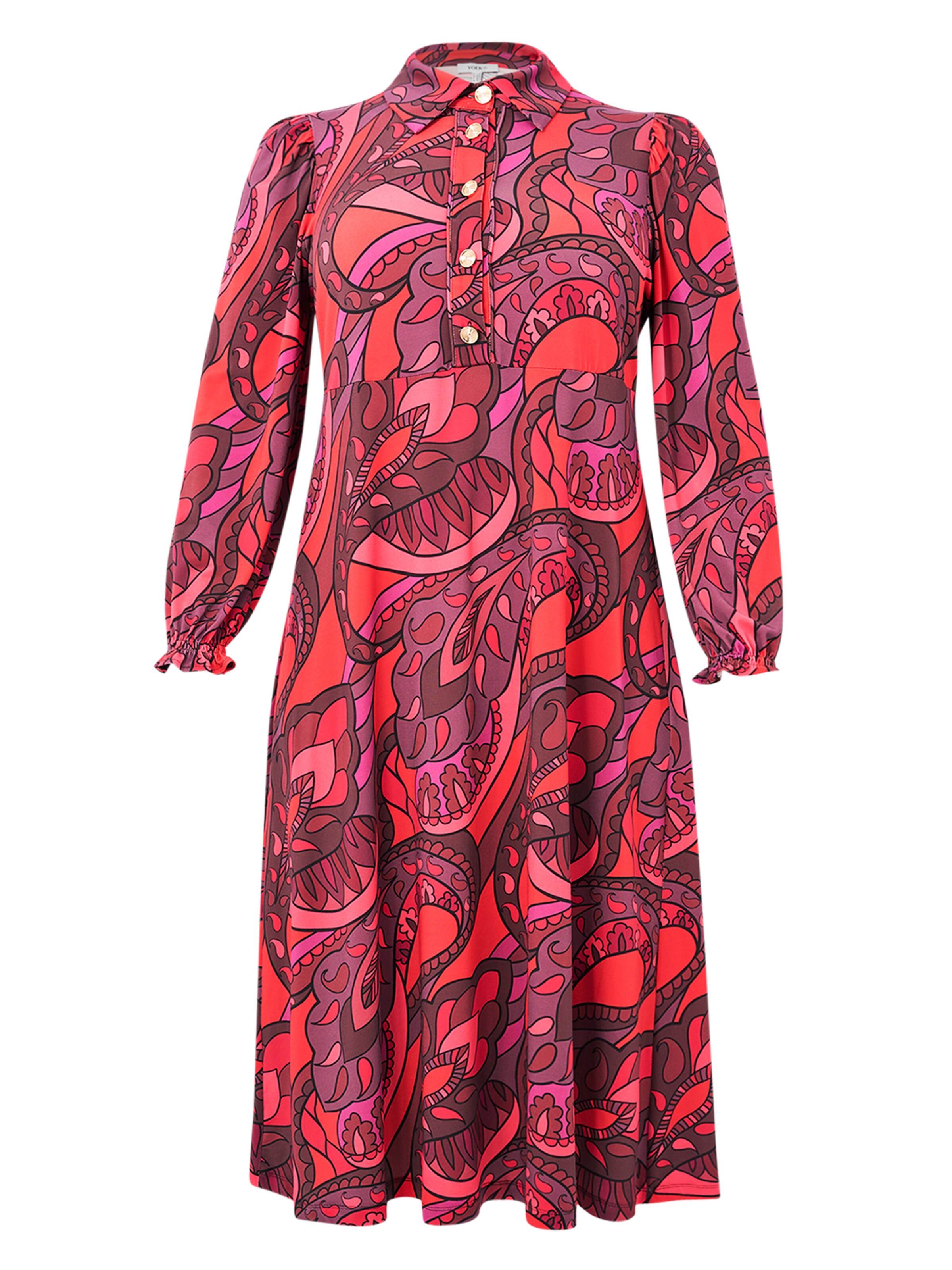 YOEK Jurk in Rood: voorkant