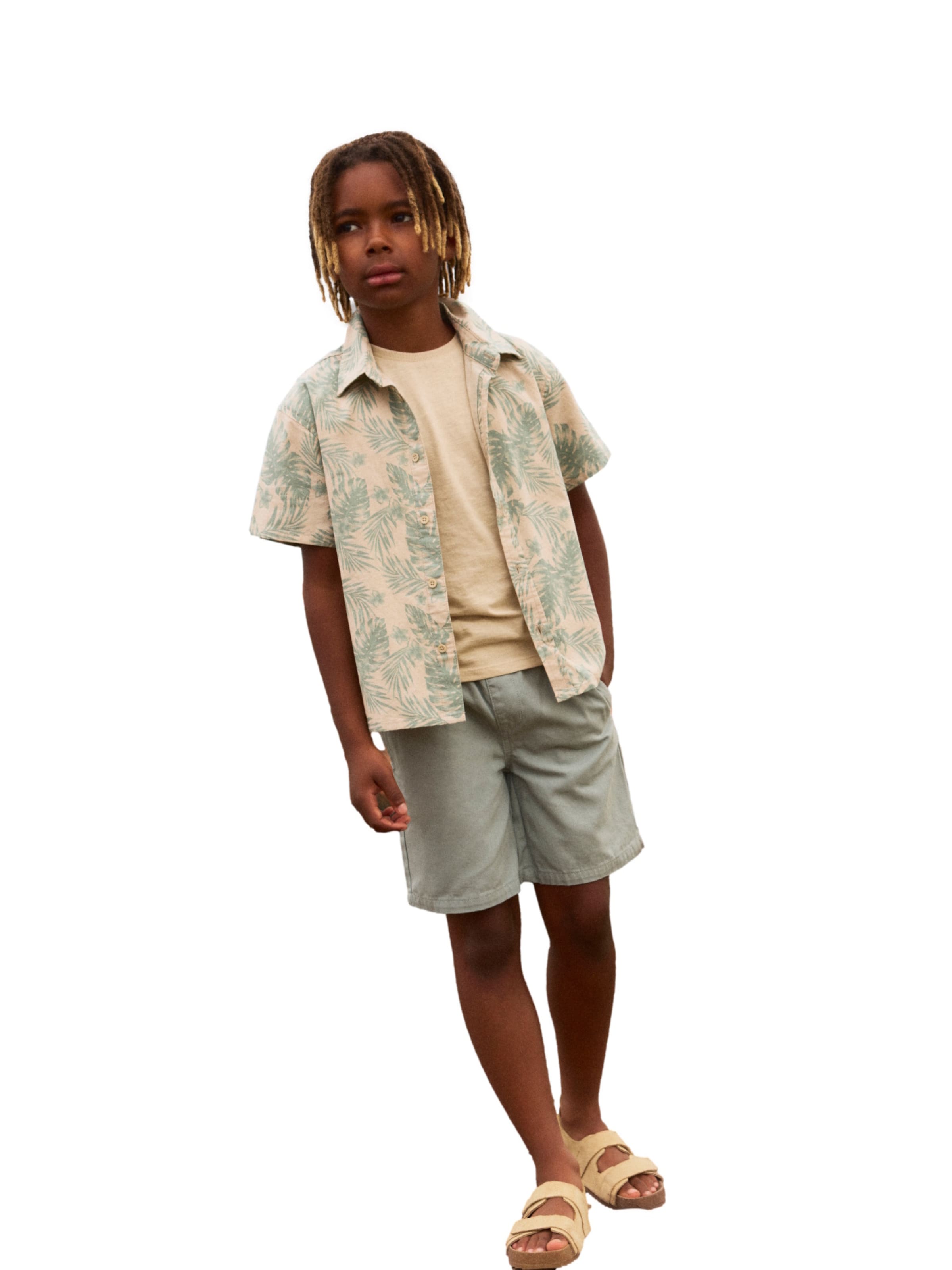 NAME IT - Regular Fit Camisa 'Hejon' em bege