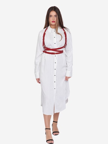Haute Cuir Riem 'Double Belt Harness' in Rood
