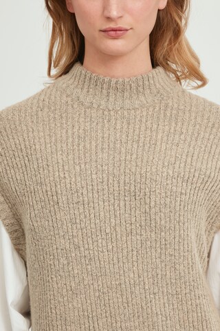 b.young Knitted dress 'BYNORA' in Beige