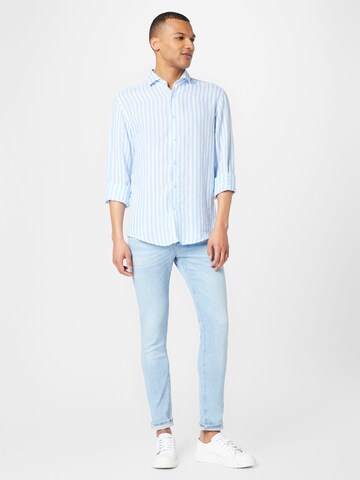 Bruun & Stengade Regular fit Button Up Shirt 'Valencia' in Blue