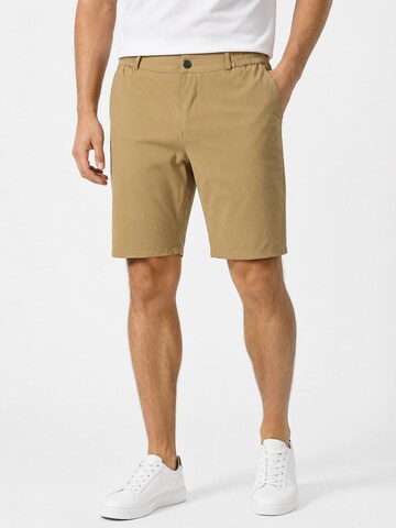 ALLTHEMEN Regular Trachtenhose 'Luftzug' in Braun: Vorderseite