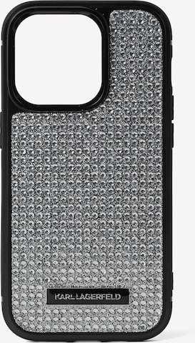 sidabrinė Karl Lagerfeld Išmaniojo telefono dėklas 'iPhone 16 Pro Max': priekis