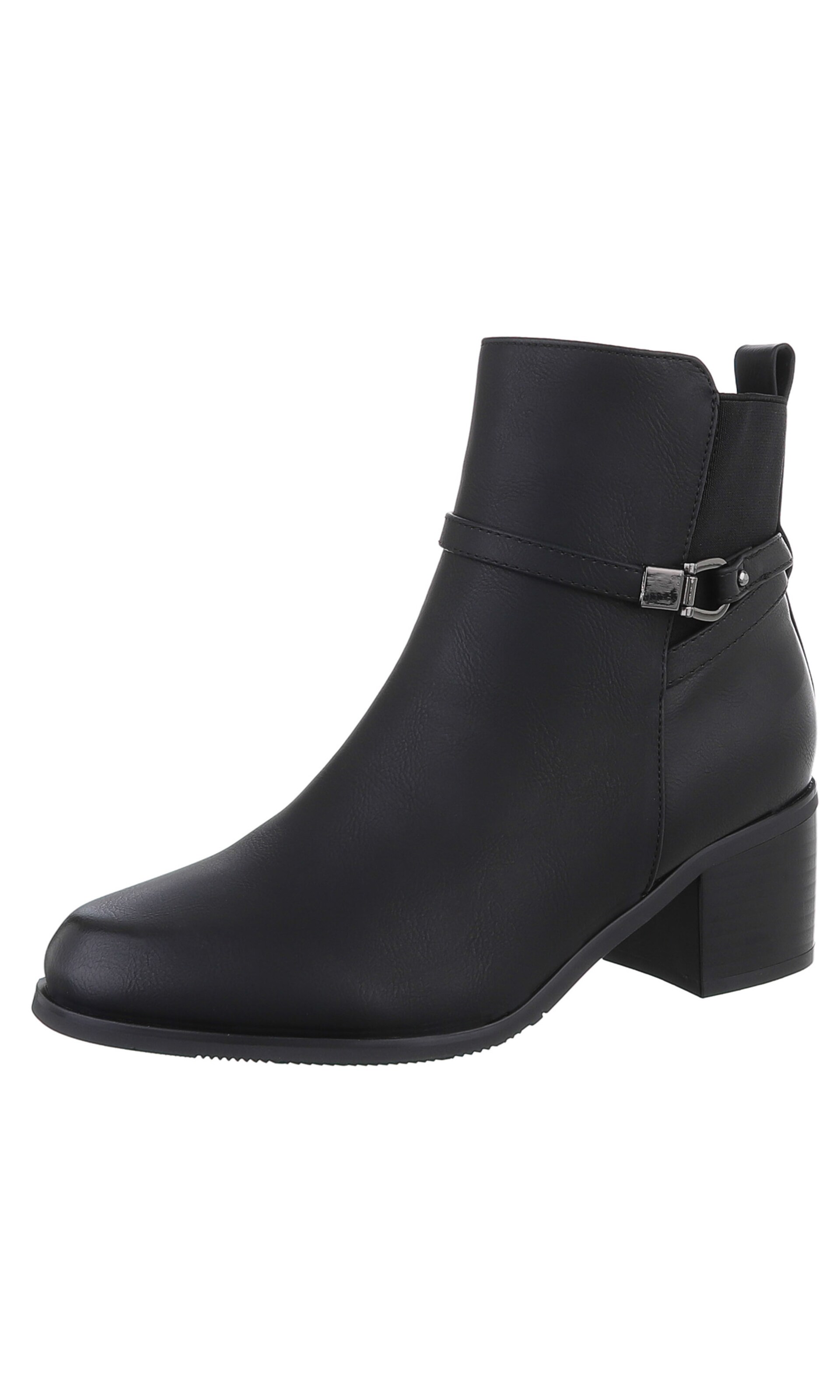 Ital-Design Ankle Boots in Black: front