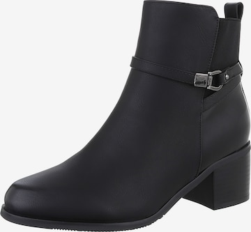 Ital-Design Ankle Boots in Black: front