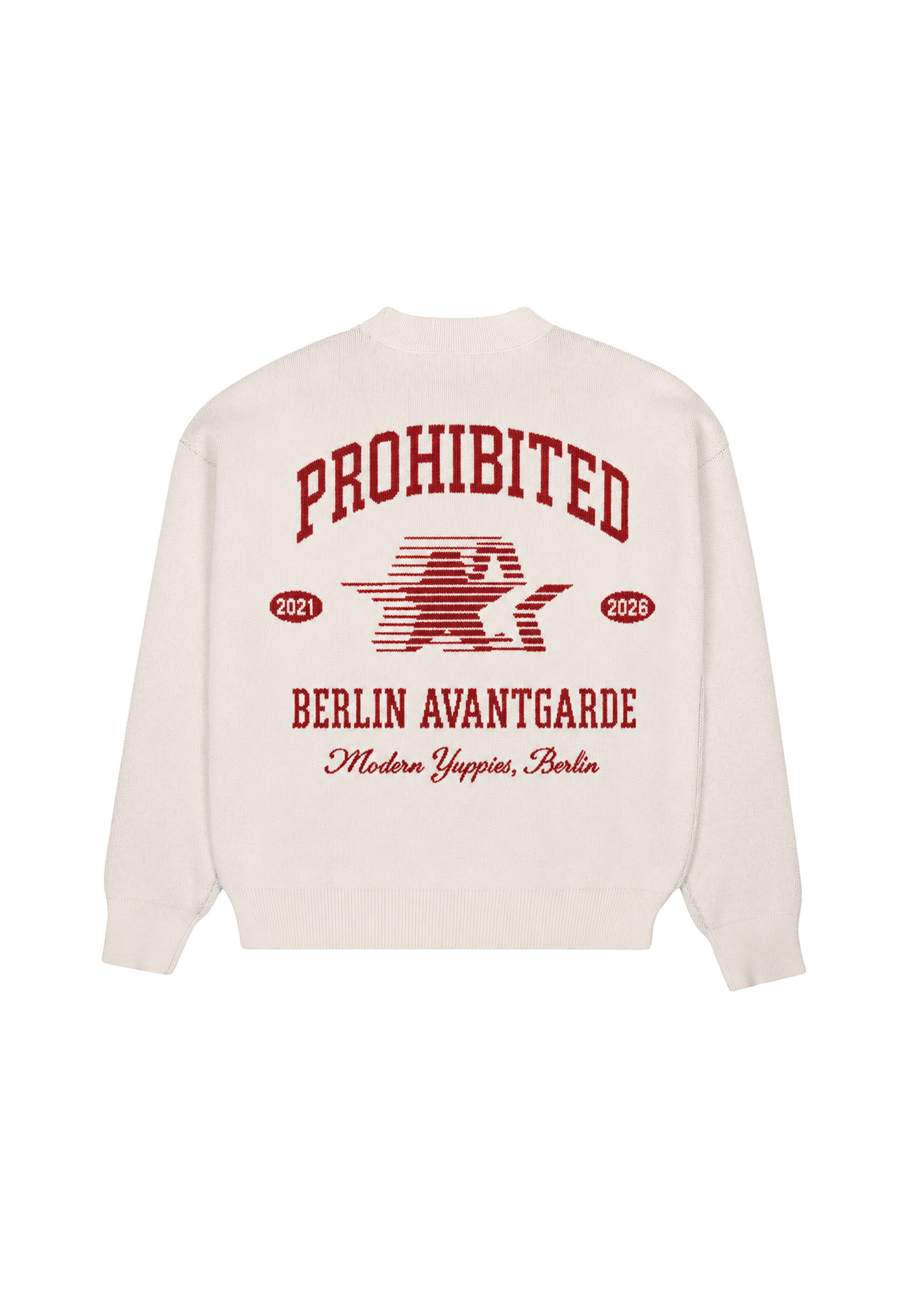 Pullover di Prohibited in beige: frontale