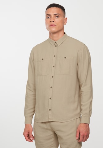 recolution Regular fit Overhemd in Grijs: voorkant